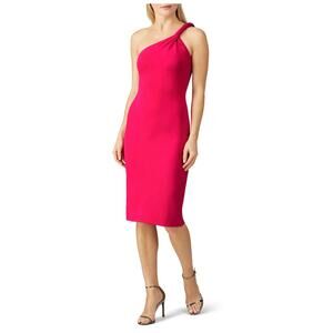 Cushnie Pink One Shoulder Dress 10